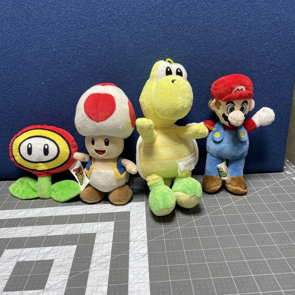Nintendo Super Mario Plush Lot of‎ 4 Stuffed Animals Toys